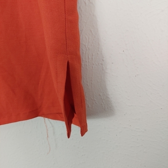 Lily & Taylor Short Sleeve Suit 3 Piece, Jacket, Top, Skirt, Orange Floral Sz 10 - Picture 8 of 15